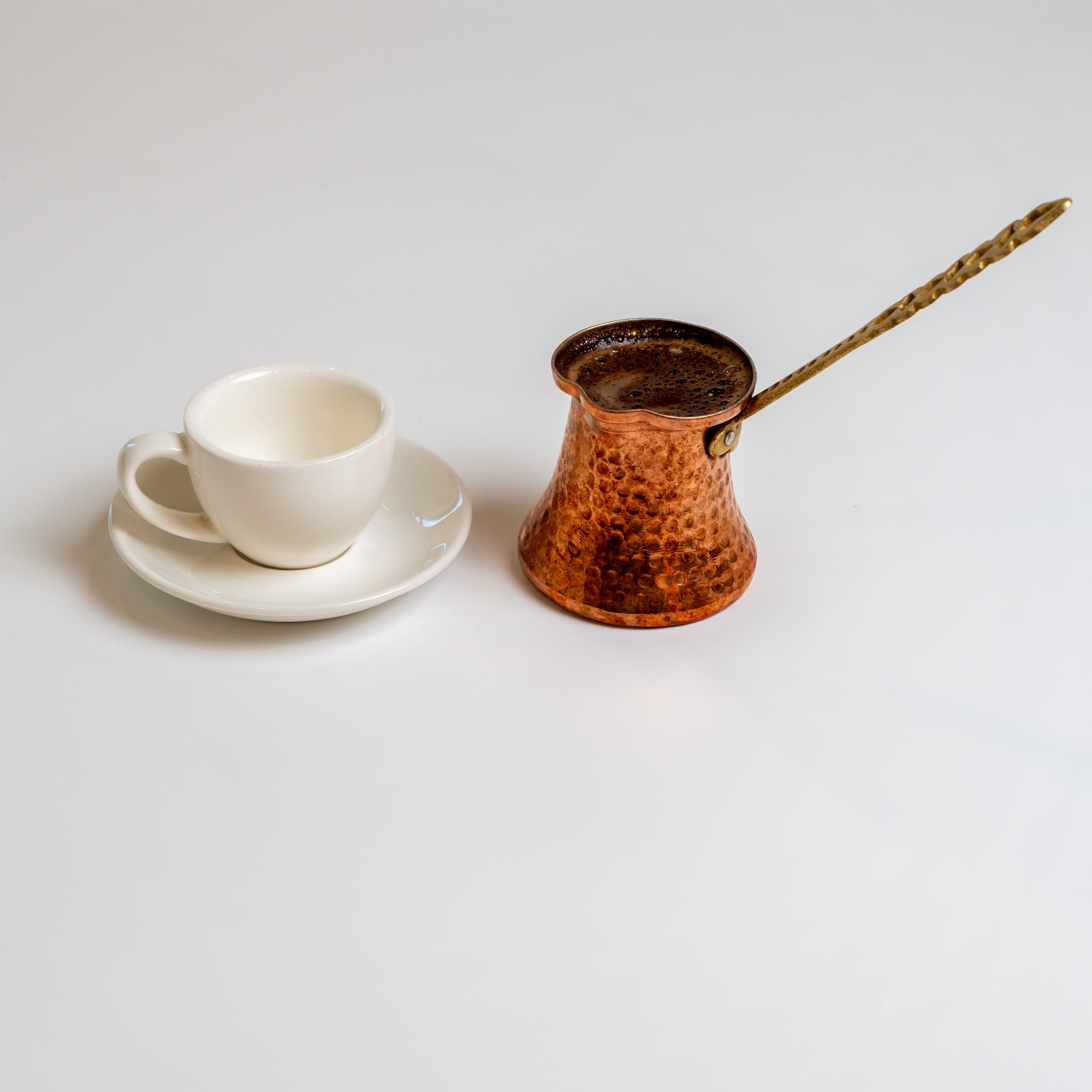 Hot Turkish coffee